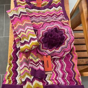 Missoni Top, Beret & Scarf